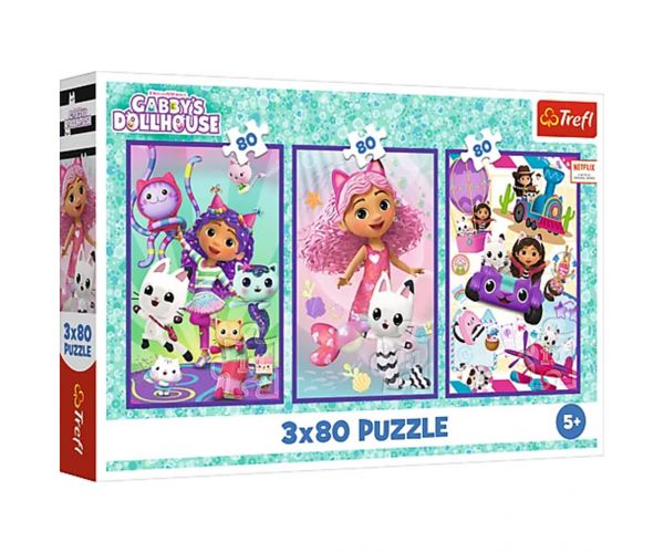 Gabi babaháza színes napok 3x80db-os puzzle - Trefl