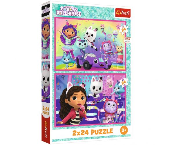 Gabi babaháza játék Gabival 2x24db-os puzzle - Trefl