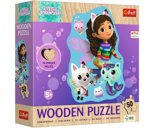 Gabi babaháza kontúros 50db-os fa puzzle - Trefl