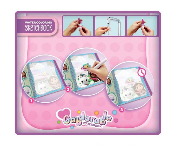 Gabi babaháza Gabdorable vízzel festhető színezőkönyv - Lisciani