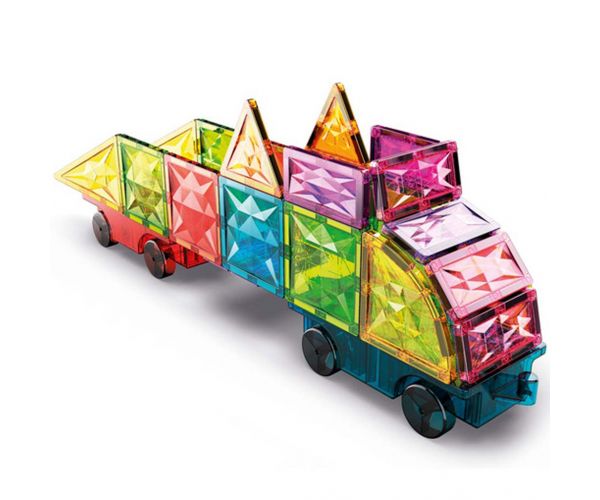 Geomag: Magnetic Tiles Gems jáművek mágneses építőkocka 24db-os szett