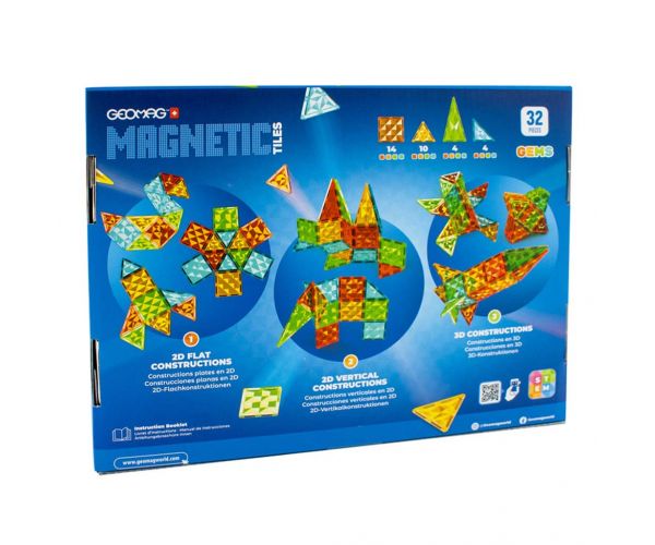 Geomag: Magnetic Tiles Gems Rocket 32db-os rakéta készlet