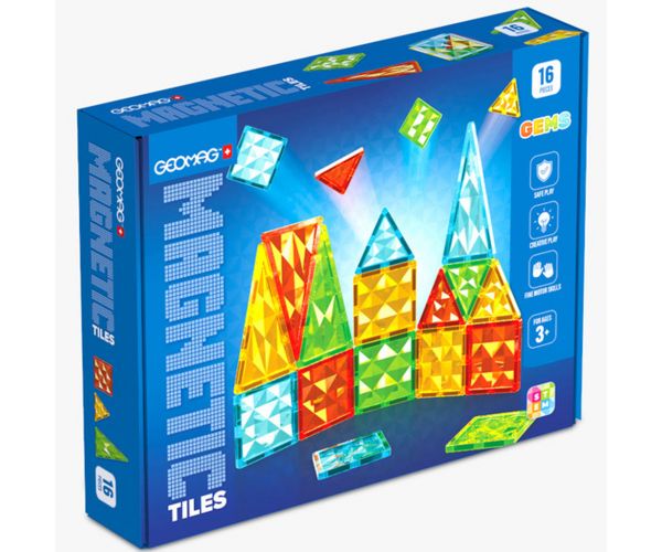 Geomag: Magnetic Tiles Gems mágneses építőkocka 16db-os szett