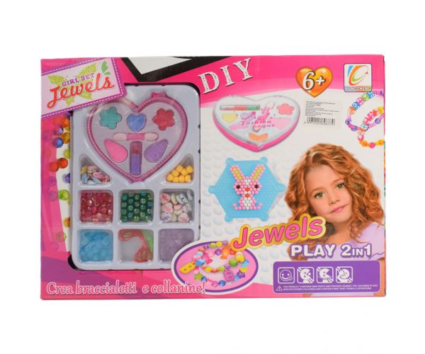 Girl Set: 2az1-ben smink és ékszerkészítő szett kiegészítőkkel