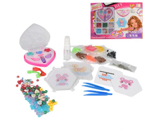 Girl Set: 2az1-ben smink és ékszerkészítő szett kiegészítőkkel