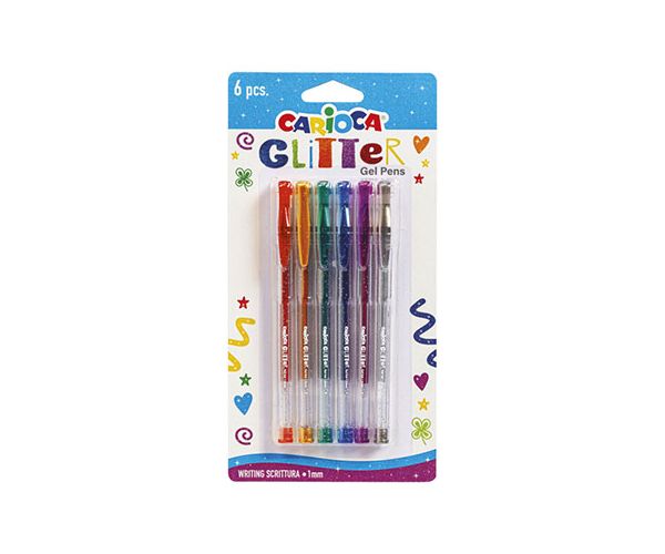 Glitteres zselés toll 6 db-os szett - Carioca