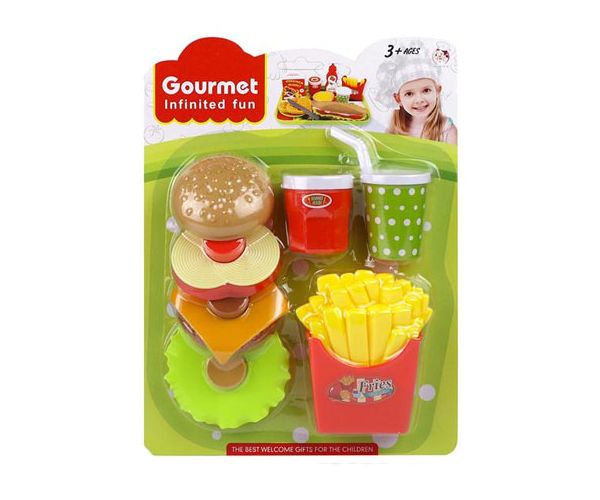 Gourmet hamburgeres étel szett