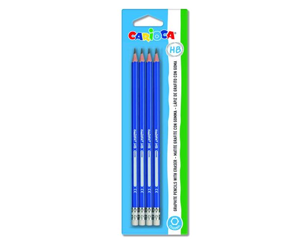 Carioca: Grafit ceruza radírvéggel HB 4db-os