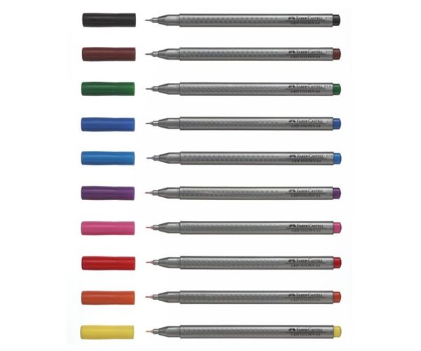 Faber-Castell: Grip 0,4mm-es tűfilctoll szett 10db-os