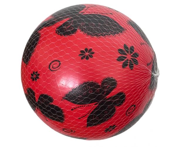 Pillangó mintás gumilabda virágos mintával 23cm többféle változatban 1db