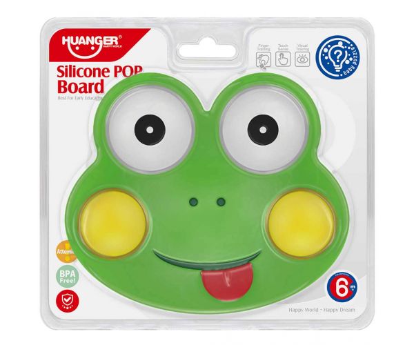 Happy World: Pop it! Nyugtató béka pajti készségfejlesztő bébijáték