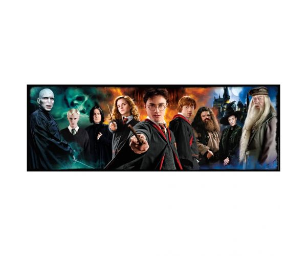 Harry Potter - A varázsvilág harcosai 1000 db-os panoráma puzzle poszterrel - Clementoni