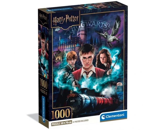 Harry Potter - A mágia útja 1000 db-os puzzle poszterrel - Clementoni