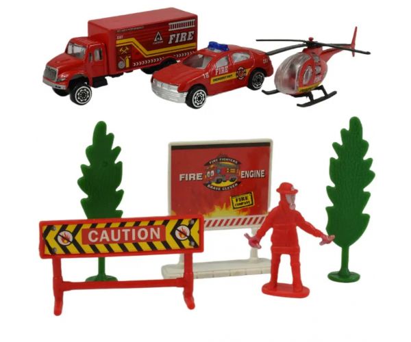 Fire Crew: Tűzoltósági kisautó szett kiegészítőkkel
