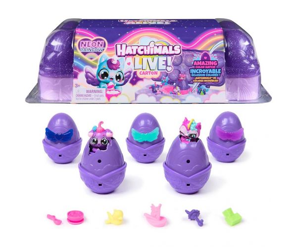 Hatchimals Alive!: Neon Rainbow Tojástartó - Spin Master