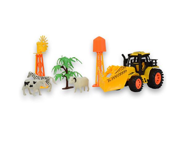 Happy Farm: Farm szett traktorral, állatokkal és kiegészítőkkel