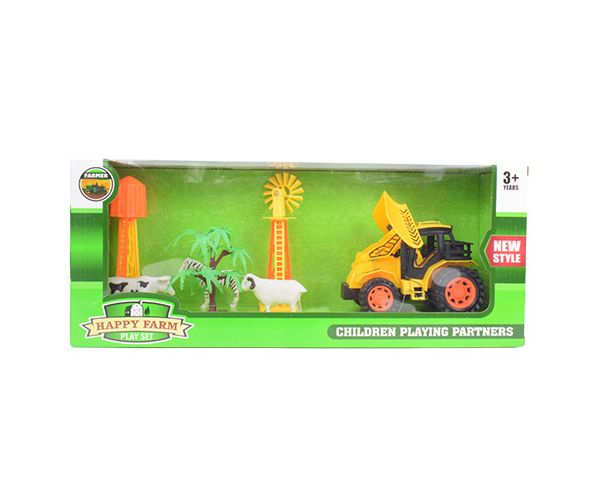 Happy Farm: Farm szett traktorral, állatokkal és kiegészítőkkel