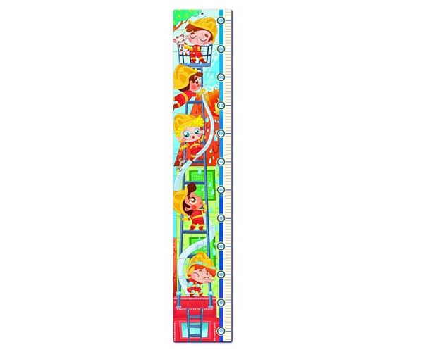 Tűzoltók fali mérce 30 db-os puzzle - Clementoni