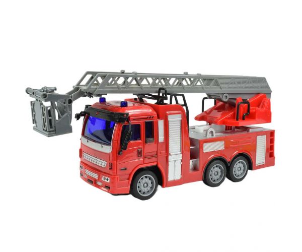 RC Távirányítós tűzoltóautó világítással 27MHz 20cm háromféle változatban 1db