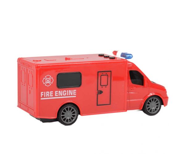 RC Távirányítós tűzoltóautó rohamkocsi fényeffektekkel 1/30-as méretarány 20cm