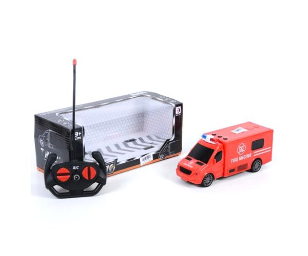 RC Távirányítós tűzoltóautó rohamkocsi fényeffektekkel 1/30-as méretarány 20cm