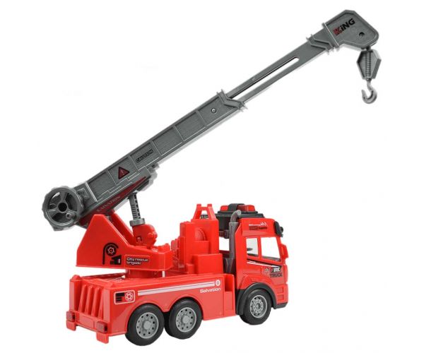RC Távirányítós darus tűzoltóautó fényeffektekkel 1/43-as méretarány 27 MHz 20cm