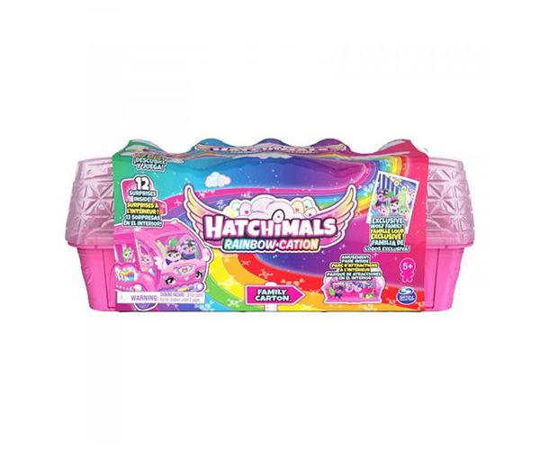 Hatchimals Rainbow Cation Family Carton Farkas család csomag - Spin Master