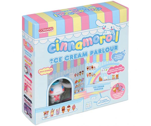 Hello Kitty: Cinnamoroll fagylaltozó figura matricázható házzal - Comansi