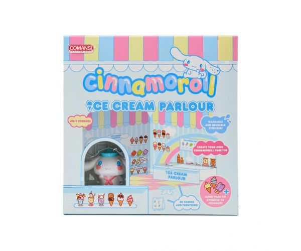 Hello Kitty: Cinnamoroll fagylaltozó figura matricázható házzal - Comansi
