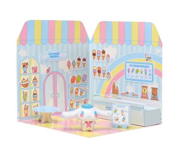 Hello Kitty: Cinnamoroll fagylaltozó figura matricázható házzal - Comansi