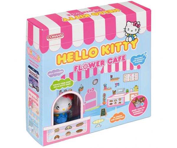 Hello Kitty Flower Café figura matricázható házzal - Comansi