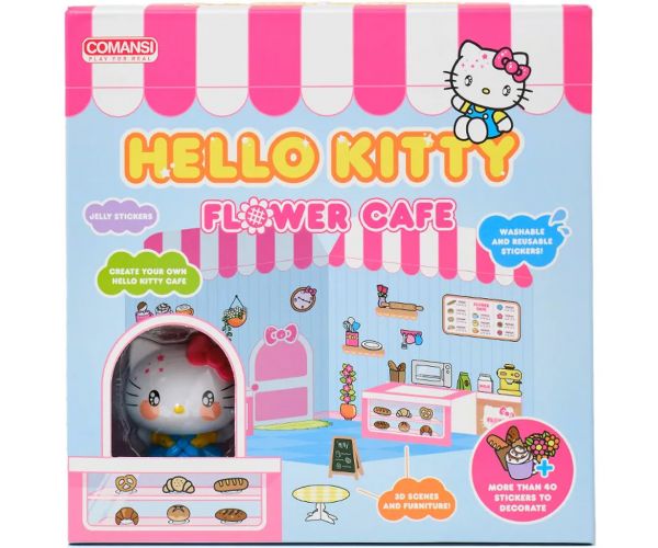 Hello Kitty Flower Café figura matricázható házzal - Comansi