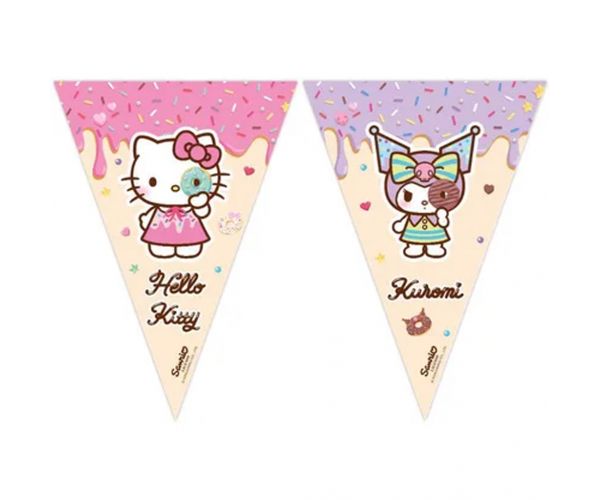 Hello Kitty és Kuromi party banner 200cm