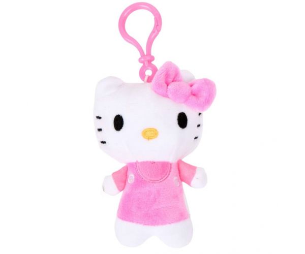 Hello Kitty plüss táskaklipp, 12 cm - lila