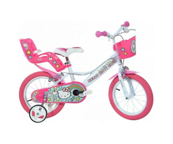 Hello Kitty rózsaszín-fehér gyerek bicikli 16-os méretben - Dino Bikes kerékpár