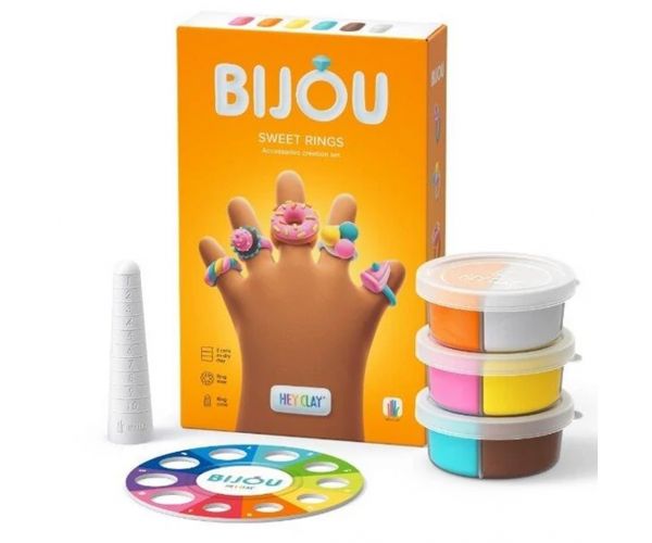 Hey Clay: Bijou édes gyűrűk kreatív levegőre száradó gyurma szett