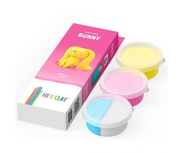 Hey Clay: Pihe-puha nyuszi figura gyurmaszett