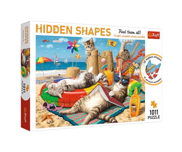 Hidden Shapes: Feline nyaralás 1000db-os puzzle - Trefl
