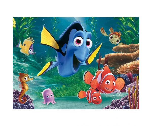 Némó nyomában 2 az 1-ben 24db-os Eco maxi puzzle és színező 70x50cm - Lisciani