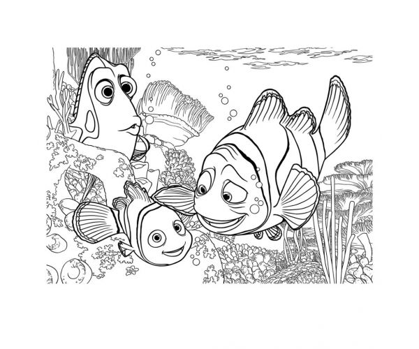 Némó nyomában 2 az 1-ben maxi 24db-os puzzle és színező 70x50cm - Lisciani