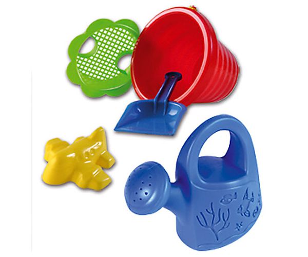 Homokozó szett hullámos vödörrel 5 részes - D-Toys