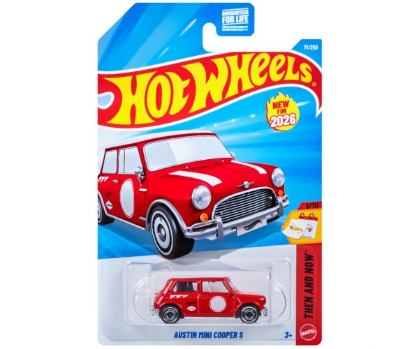 Hot Wheels: Austin Mini Cooper S kisautó 1/64 - Mattel