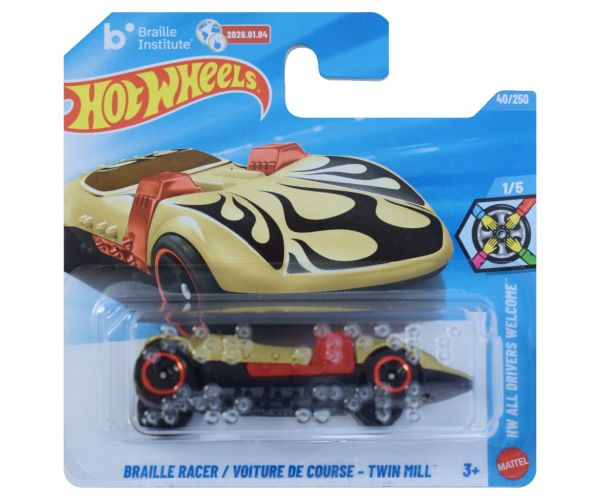 Hot Wheels: Braille Racer / Voiture De Course - Twin Mill kisautó 1/64 - Mattel