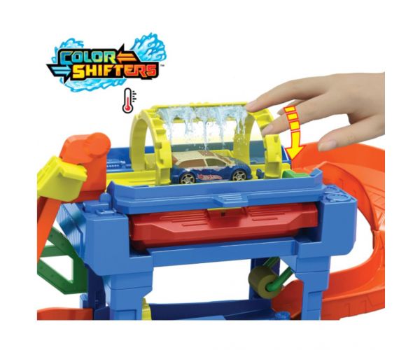 Hot Wheels City: Autómosó színváltós kisautóval - Mattel