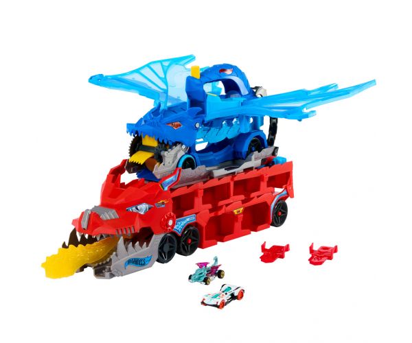 Hot Wheels City: Sárkányjárgány autószállító - Mattel