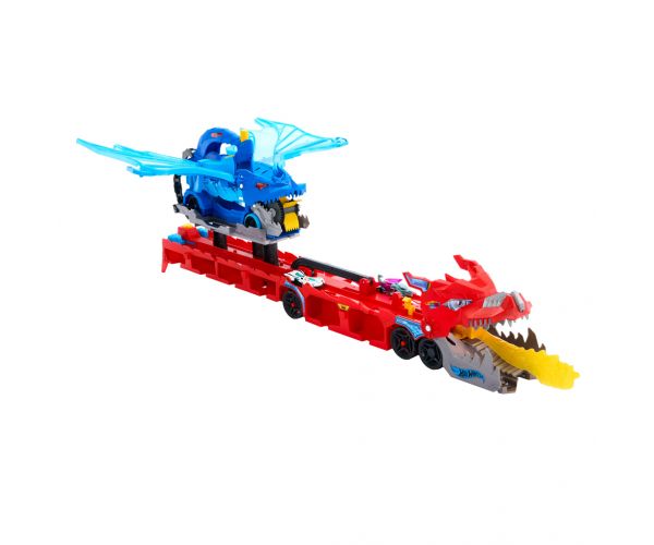 Hot Wheels City: Sárkányjárgány autószállító - Mattel