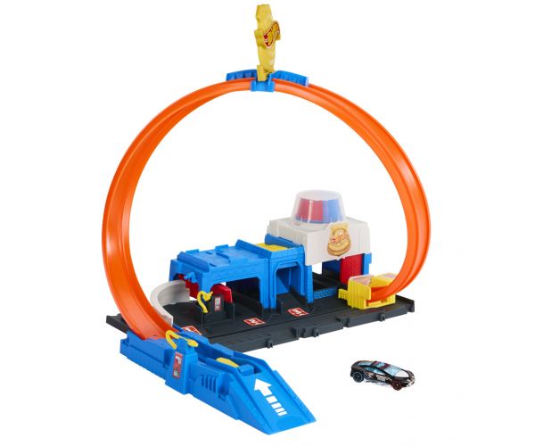 Hot Wheels City: Szuper rendőrkapitányság pályaszett kisautóval - Mattel