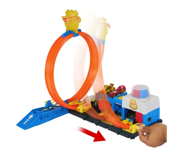 Hot Wheels City: Szuper rendőrkapitányság pályaszett kisautóval - Mattel