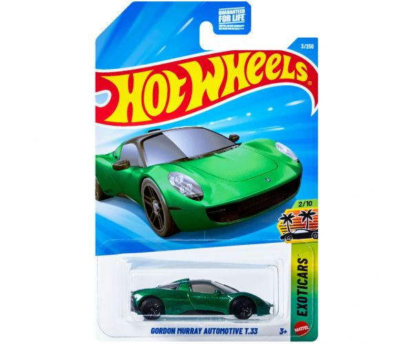 Hot Wheels: Gordon Murray Automotive T.33 zöld kisautó 1/64 – Mattel