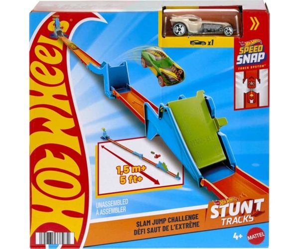 Hot Wheels: Kaszkadőr kezdőszett - Slam Jump Challenge játékszett - Mattel